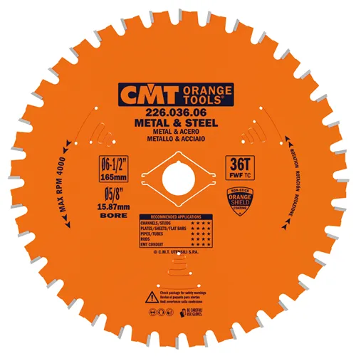 CMT Industrial Pílový kotúč na železo - D165x1,5 d15,8 Z36 HW
