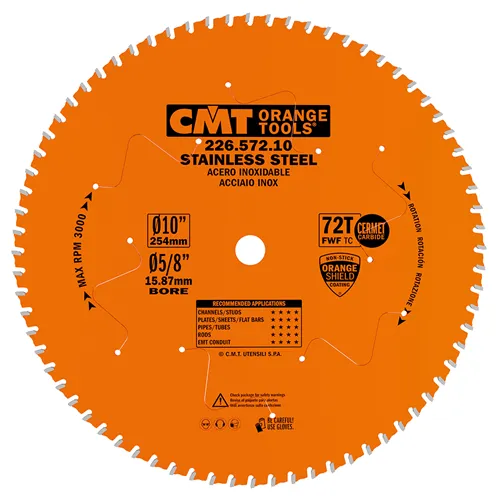 CMT XTreme Pílový kotúč na nehrdzavejúcu oceľ - D254x2,2 d15,8 Z72 HW