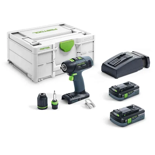 Festool Akumulátorové vŕtacie skrutkovače T 18+3 HPC 4,0 I-Plus