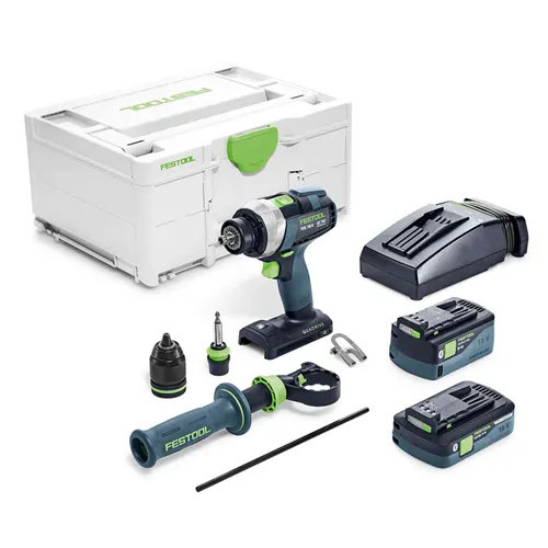 Festool Akumulátorové vŕtacie skrutkovače TDC 18/4 5,0/4,0 I-Plus QUADRIVE