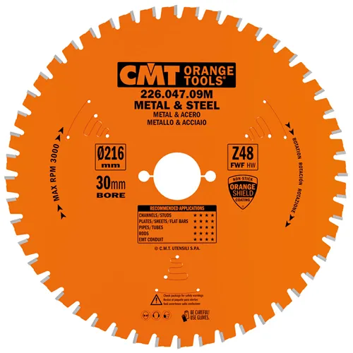 CMT Industrial Pílový kotúč na železo - D216x2,2 d30 Z48 HW