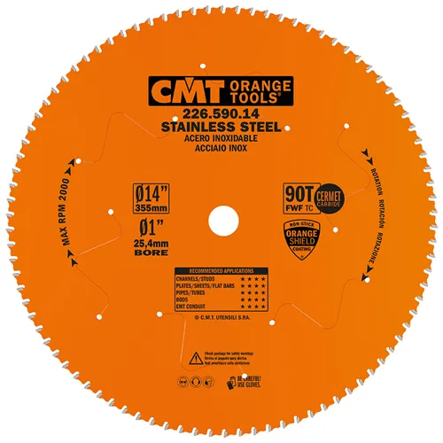 CMT XTreme Pílový kotúč na nehrdzavejúcu oceľ - D355x2,2 d25,4 Z90 HW