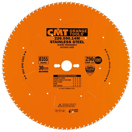CMT XTreme Pílový kotúč na nehrdzavejúcu oceľ - D355x2,2 d30 Z90 HW
