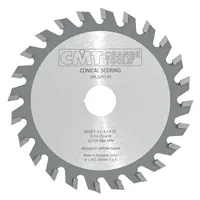 CMT Predrezový kotúč kónický pre CNC stroje - D200x4,3-5,5 d20 Z36 HW
