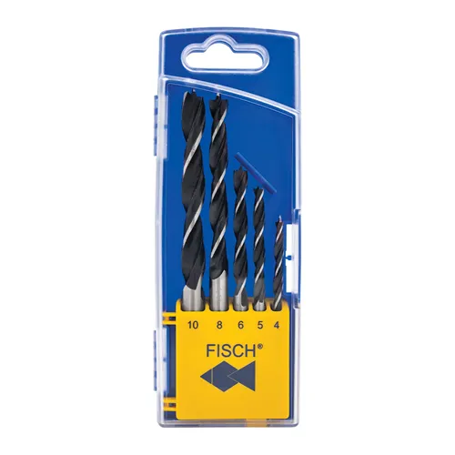 FISCH Sada vrtákov do dreva 5 ks - D4-5-6-8-10