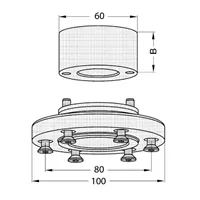Příruba pro pil. kotouče - D100 B45 L3=70