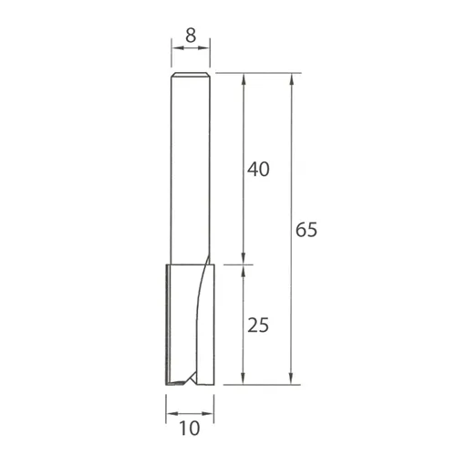 IGM M100 Drážkovacia fréza - D10x25 L65 S=8 HW