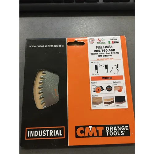 CMT CHROME Pílový kotúč pre finálne priečne rezy, D160x2,2 d20 Z48 HW (Tovar bol použitý)