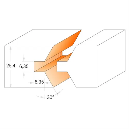 IGM M955 Sada fréz na okrasné hrany - D40 I25,4 A30° S=12 HW (Tovar bol použitý)