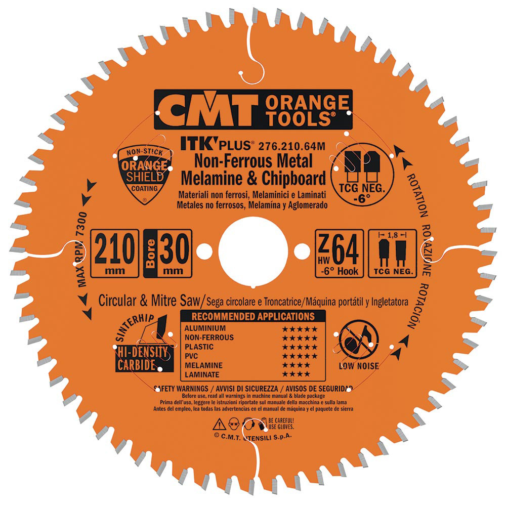 CMT ITK Ultra tenký kotúč na lamino, plast a neželezné kovy - D184x1,8 d20 Z48 HW 276.184.48H