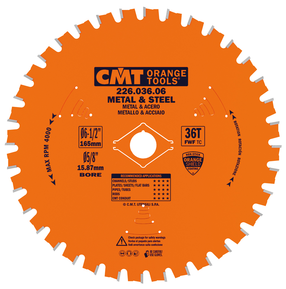 CMT Industrial Pílový kotúč na železo - D165x1,5 d15,8 Z36 HW C22603606