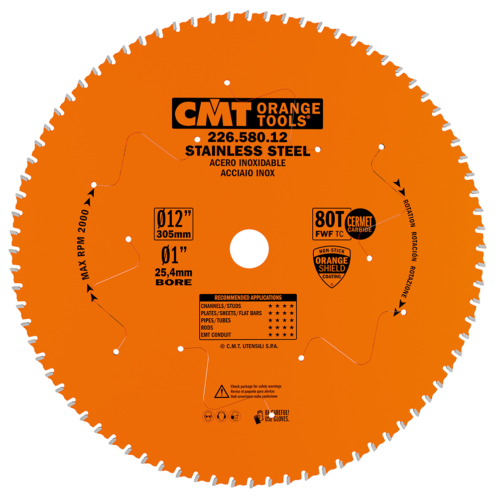 CMT XTreme Pílový kotúč na nehrdzavejúcu oceľ - D305x2,2 d25,4 Z80 HW C22658012