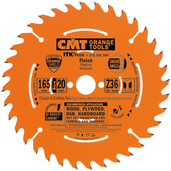 CMT ITK Ultra tenký kotúč pre priečne rezy - D136x1,5 d20(+10) Z36 HW C27213636H