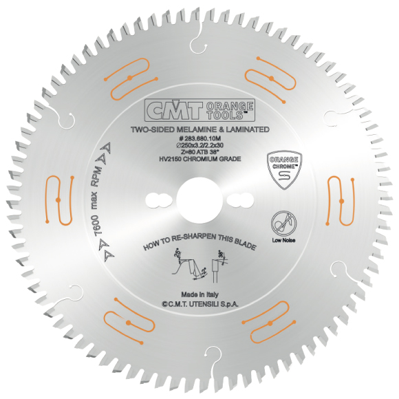 CMT CHROME C283 Pílový kotúč na lamino bez predrezu - D300x3,2 d30 Z96 HW C28369612M