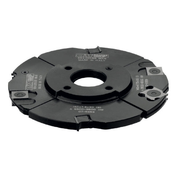 CMT Nastaviteľná drážkovacia fréza 3 dielna MAN - D140x4-15 d30 Z4+4 OCEĽ C69400130