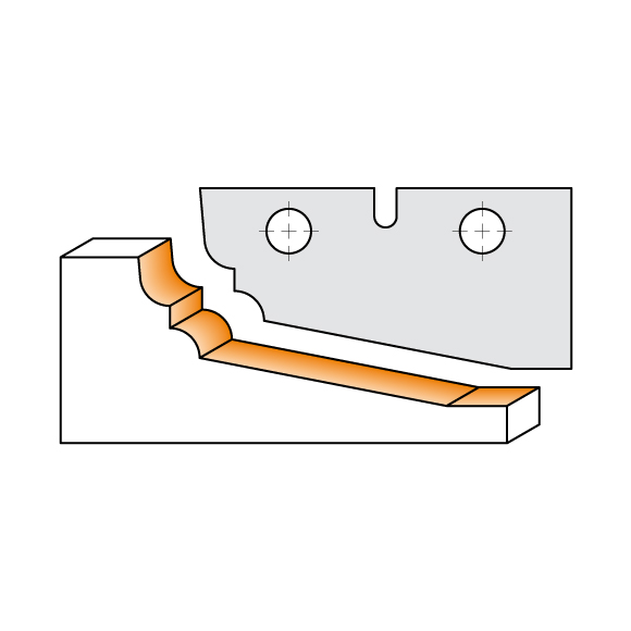 CMT Nôž pre C694012 - pár žiletiek B 50x25x2mm C695012B