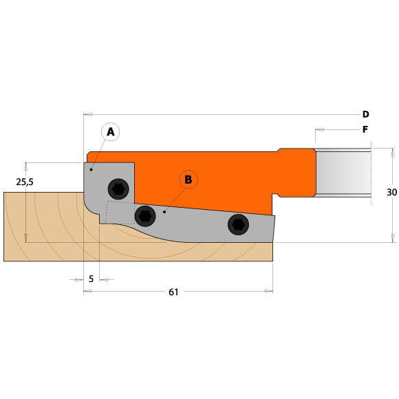 CMT Nôž pre C694013 - pár žiletiek A 19,8x11,9x1,5mm C695013A1