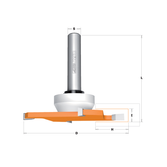 CMT C922 Tanierová drážkovacia fréza na CORIAN - D92x6,35 H27,3 S=12 HW C92203311B