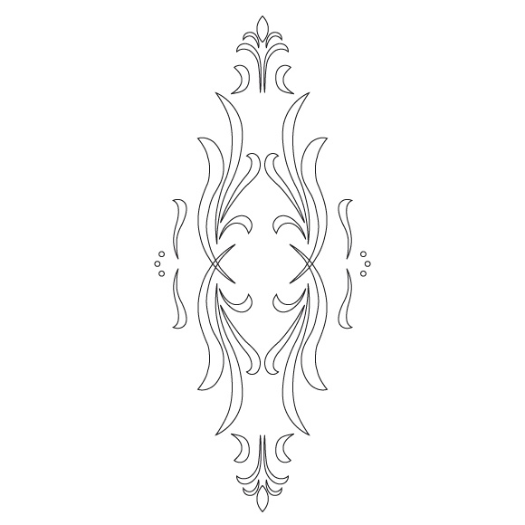 CMT Šablóna na ornamenty na kuchynské dvierka KLASIK 440x185mm CRCS-302