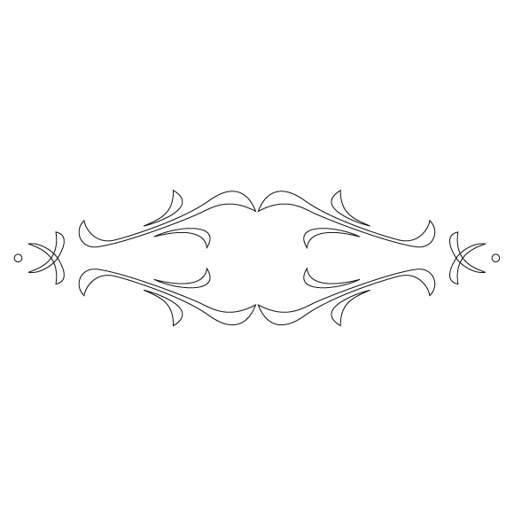 CMT Šablóna na ornamenty na zásuvky KASKADA 250x65mm CRCS-505