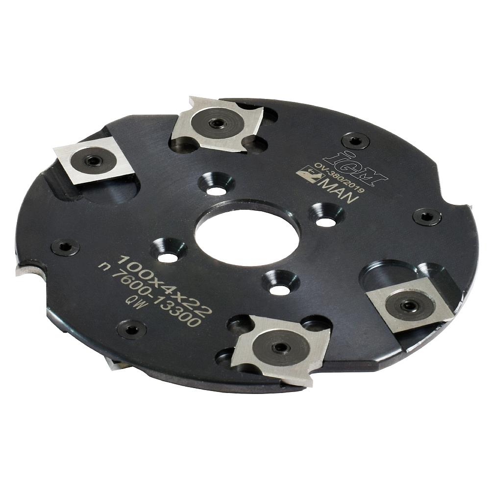 IGM F602 Fréza na lamelové spoje MAN - D100x4 d22 Z4+4 OCEĽ F602-10022