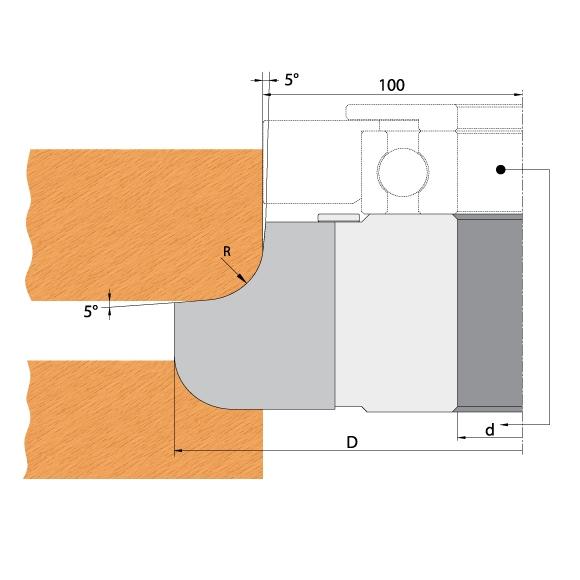 IGM Nôž pre F612-308 - R6 25x23x2mm F612-90600