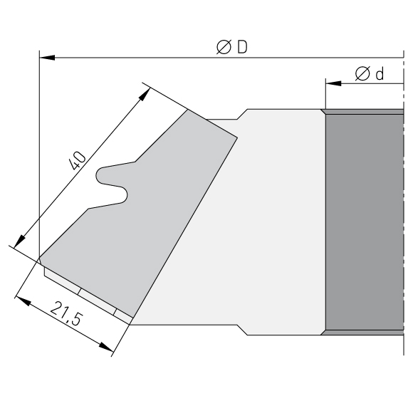 IGM Profilový nôž 40x21,5x2mm ke spárovací fréze série F623 F623-091801