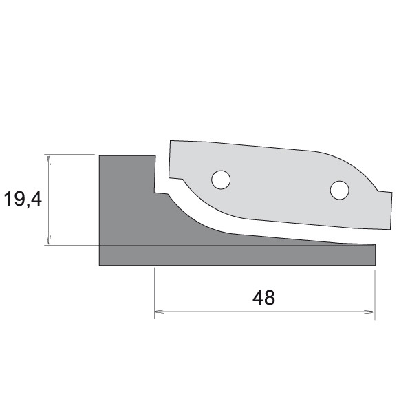 IGM Profilový nôž pre F631 - typ C, spodné branie F631-091123