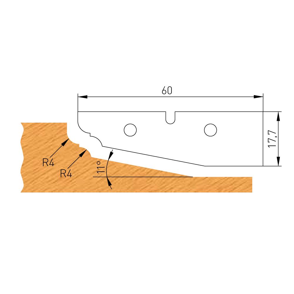 IGM Profilový nôž E 60x17,7x2mm pre F632-182 F632-091133