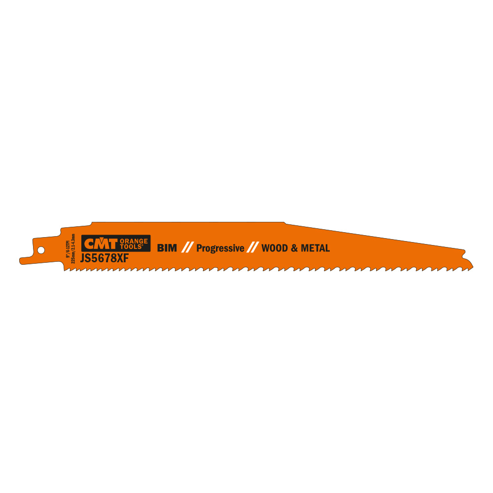 CMT Pílový list do chvostovej píly BIM Progressive Wood-Metal 5678XF - L225, I205, TPI6-12 (bal 20ks) JS5678XF-20