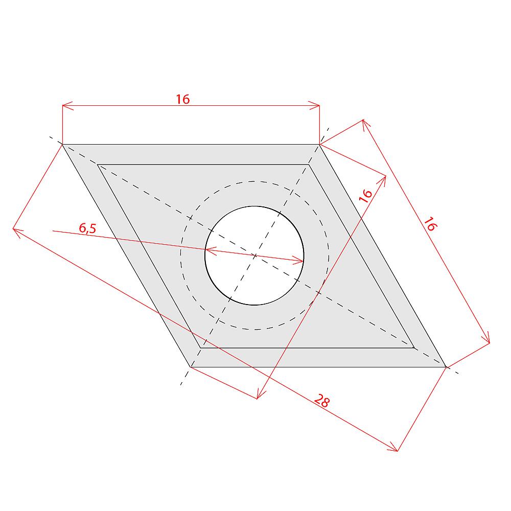 IGM N023 Žiletka tvrdokovová - 16x28x2 Drevo+ N023-14235